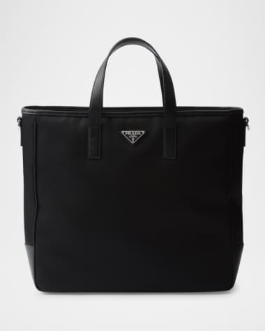 Prada Men's Re-Nylon and Saffiano Leather Tote Bag