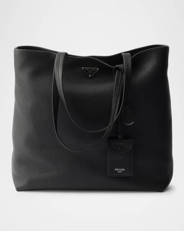 Prada Men's Textured Leather Tote Bag