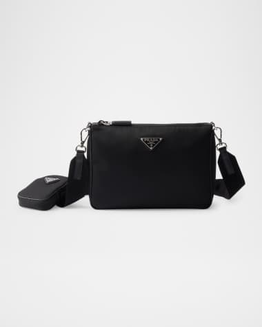 Prada Men's Re-Nylon and Saffiano Leather Shoulder Bag