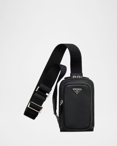 Prada Men's Vitello Daino Sling Bag