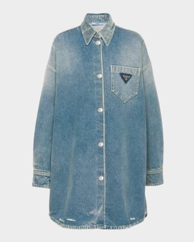 Prada Oversized Organic Denim Shirt
