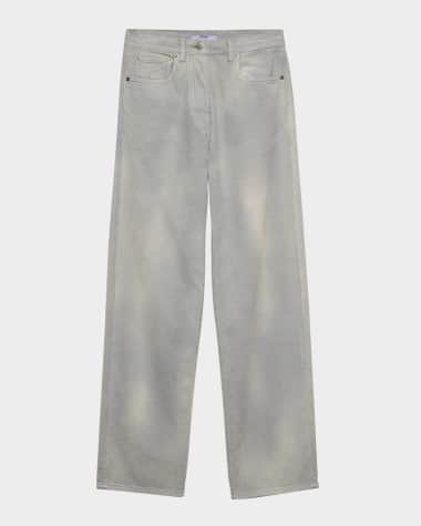 Prada Low-Rise Straight-Leg Corduroy Jeans