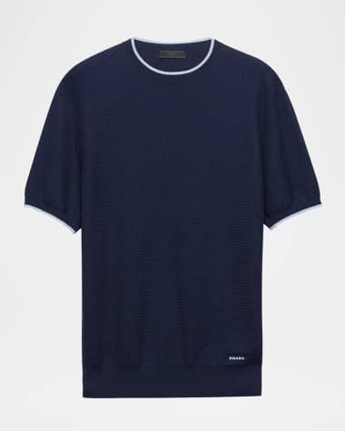 Prada Men's Silk-Cotton Mesh Sweater