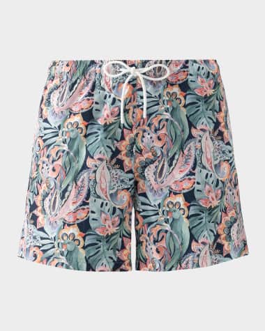 Eton Men's Floral Swim Trunks