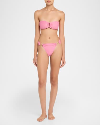 V-Neck Hardware One-Piece Swimsuit