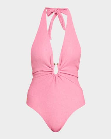 PQ Swim Glitter Plunge Detail One-Piece Swimsuit