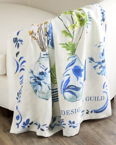 Designers Guild Kawana Linen Throw, 51" x 75"