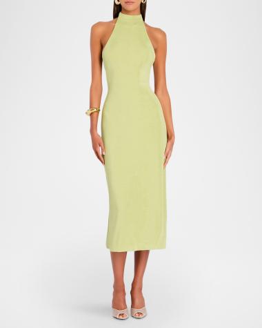 V-Neck Hardware One-Piece Swimsuit