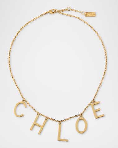 Chloe Letters Logo Chain Necklace