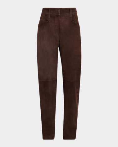 パンツ BRUNELLO CUCINELLI Woman Pants Brown MH548P8632 C049 Brunello Cucinelli - Bronze Silk Wide Leg Pant | Mitchell Stores
