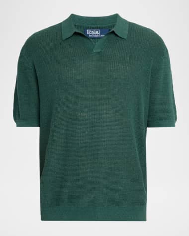Polo Ralph Lauren Men's Mesh Knit Linen Short-Sleeve Sweater