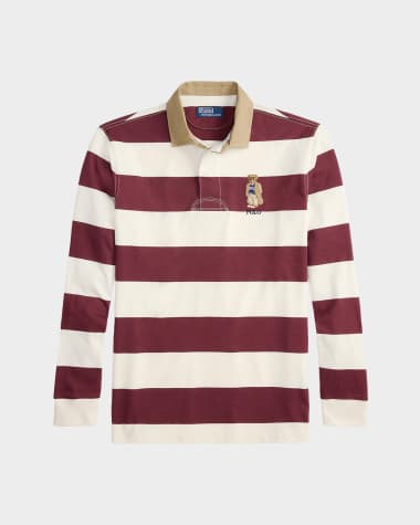 Polo Ralph Lauren Men's Classic-Fit Polo Bear Stripe Rugby Shirt