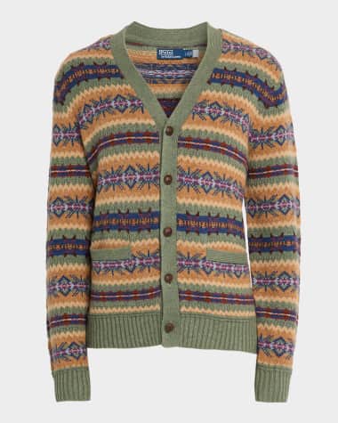Polo Ralph Lauren Men's Fair Isle Cotton-Blend Cardigan