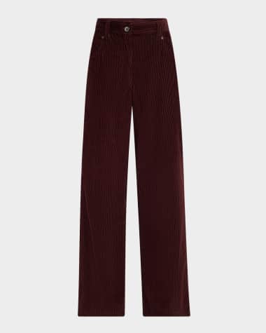 Brunello Cucinelli Cotton Corduroy Straight-Leg Pants