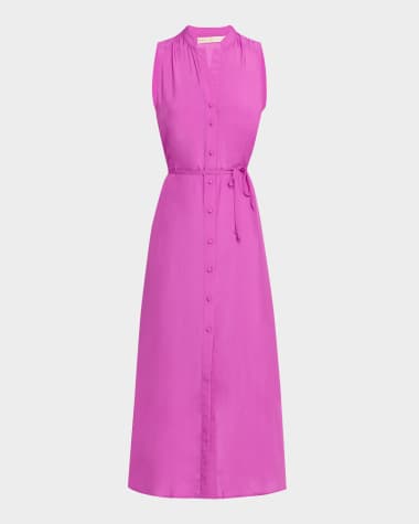 Marie Oliver Kirkley Sleeveless Side-Slit Midi Dress