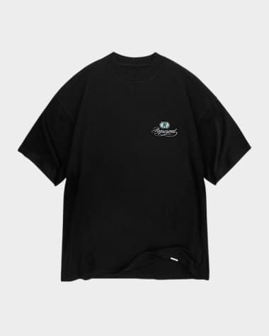 REPRESENT Men's Grand Vintage Hand Drawn Logo T-Shirt
