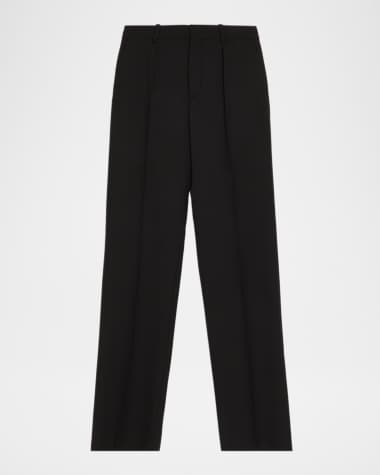 Saint Laurent Wool Straight-Leg Suiting Trousers