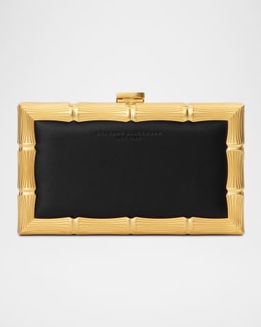 Brandon Blackwood Bamboo Brass & Leather Clutch Bag