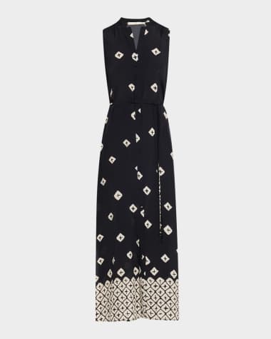 Marie Oliver Kirkley Button-Front Midi Dress