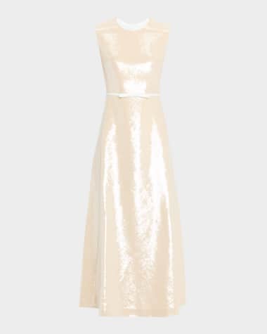 Giambattista Valli Sequined Sleeveless Ankle Dress