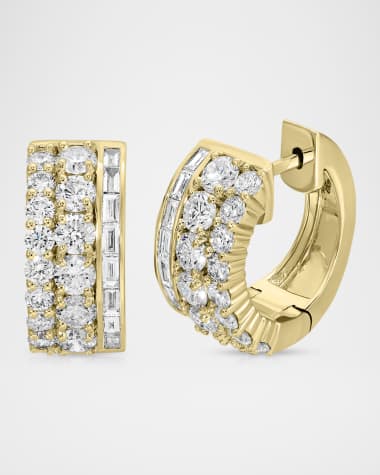 Anita Ko 18K Yellow Gold Diamond Lola Huggie Earrings