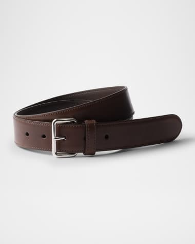 Prada Men's Antiqued Leather Belt