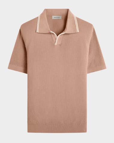Bugatchi Men's Johnny Collar Short-Sleeve Sweater