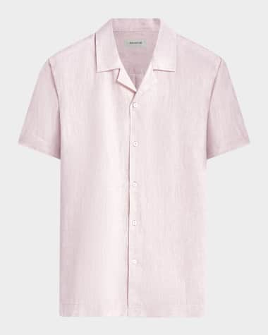 Bugatchi Men's Jackson Linen Camp Shirt