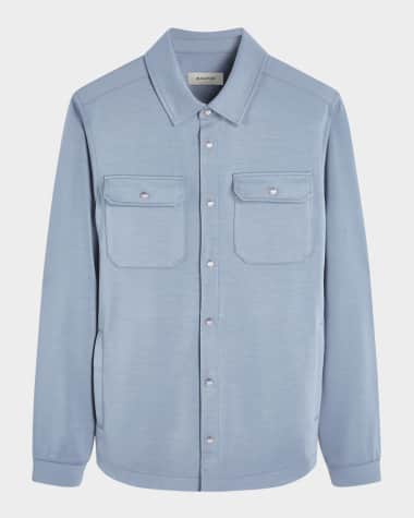 Bugatchi Men's Soft Knit Shirt Jacket