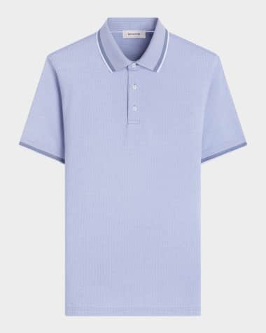 Bugatchi Men's Cotton Micro-Print Polo Shirt