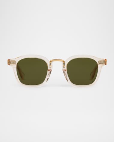KREWE Campbell Acetate & Stainless Steel Round Sunglasses
