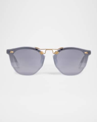 KREWE Beau Acetate & Stainless Steel Round Sunglasses