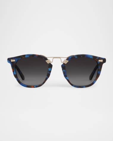 KREWE Beau II Acetate & Stainless Steel Square Sunglasses