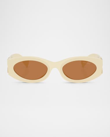 Miu Miu 0MU 11WS Acetate Oval Sunglasses