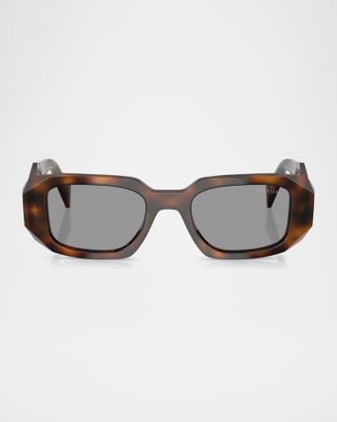 Prada Acetate Rectangular Sunglasses