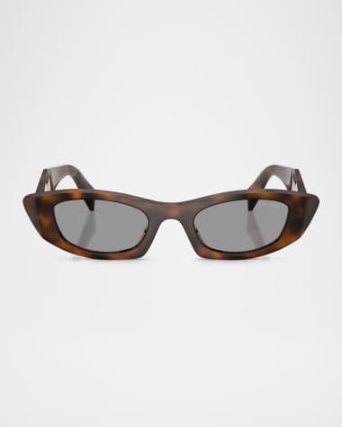 Prada PR B16SF Acetate Oval Sunglasses