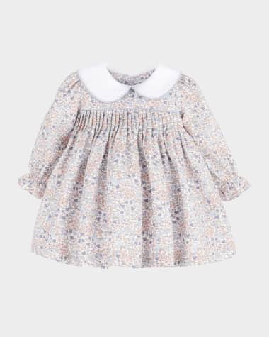 Luli & Me Girl's Floral Cotton Pleated Dress, Size 12M-3
