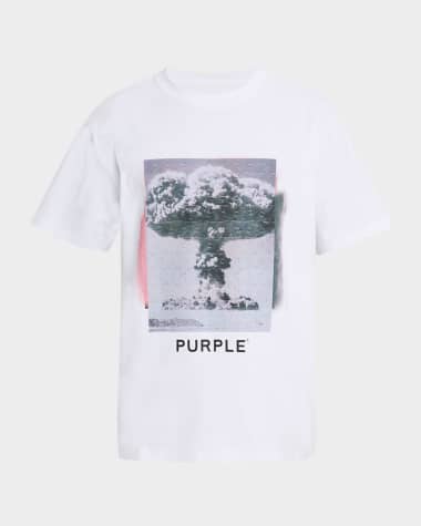 PURPLE Men's Explosion Puzzle Logo Graphic T-Shirt