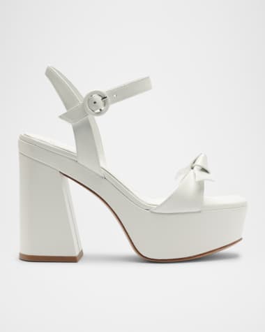 Alexandre Birman Clarita Flare Platform Bridal Sandals
