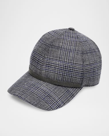 Brunello Cucinelli Prince Of Whales Wool Baseball Cap With Monili Trim