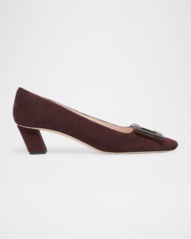 Roger Vivier Belle Vivier Turtle Suede Pumps