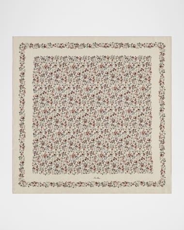 Loro Piana Arundel Gardens Field Silk Foulard Scarf