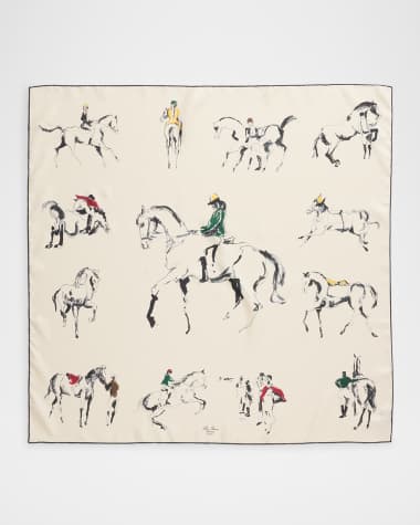 Loro Piana Scuderia Silk Foulard Scarf