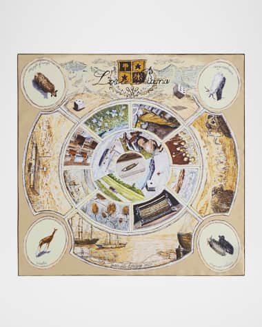 Loro Piana Gioco Delle Eccellenze Silk Foulard Scarf