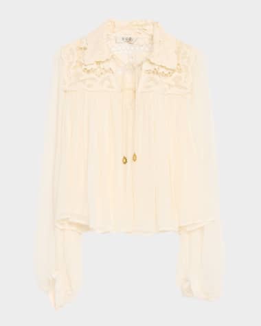 Sea Daphne Long-Sleeve Lace Top