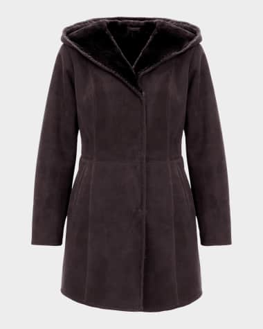 Gorski Merino Shearling Lamb Parka With Emboidered Trim
