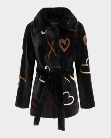 Gorski Reversible Merino Shearling Lamb Jacket With Belt