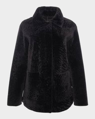 Gorski Reversible Textured Shearling Lamb Jacket