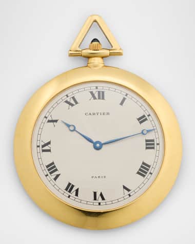 Vintage Watches Cartier Round Open Face Vintage 1950s Pocket Watch