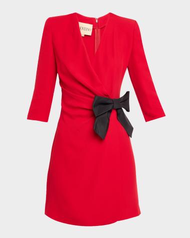 neiman marcus short cocktail dresses Alexander McQueen Seamed Short-Sleeve Mini Dress